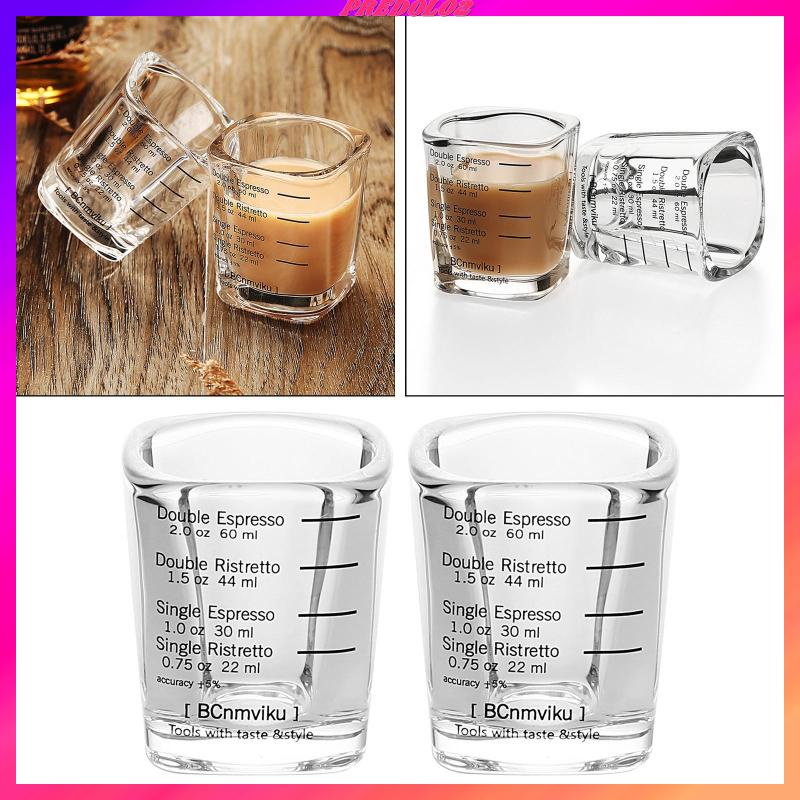[Predolo2] Cốc Đong Chất Lỏng Bằng Thủy Tinh Dùng Cho Quầy Bar / Espresso