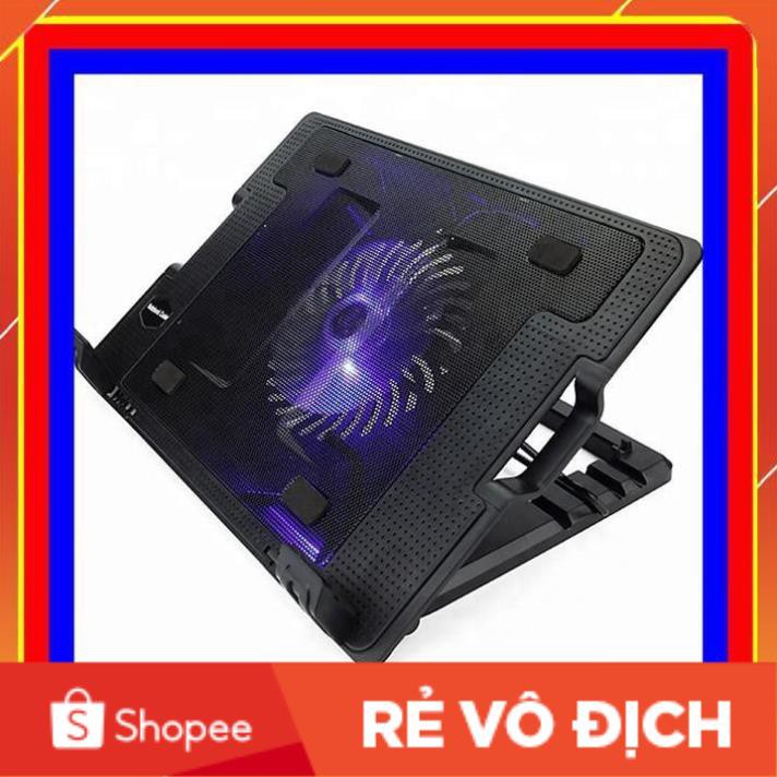 Đế quạt tản nhiệt Laptop Ergostand Nâng 45 độ - 1 Fan lớn - Có đèn led (MSP DTN95) - Đế Laptop