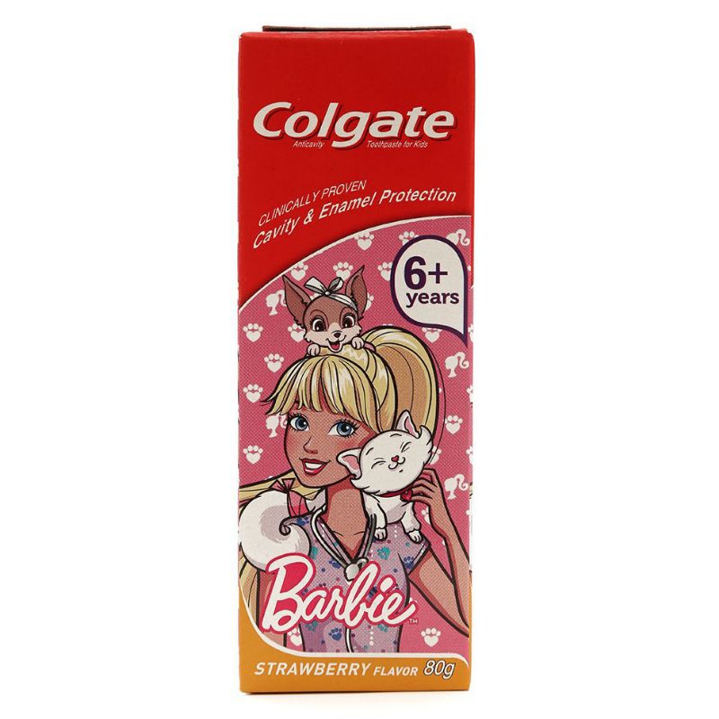 Kem Đánh Răng cho bé từ 6 tuổi trở lên Colgate Barbie Hương dâu 80g