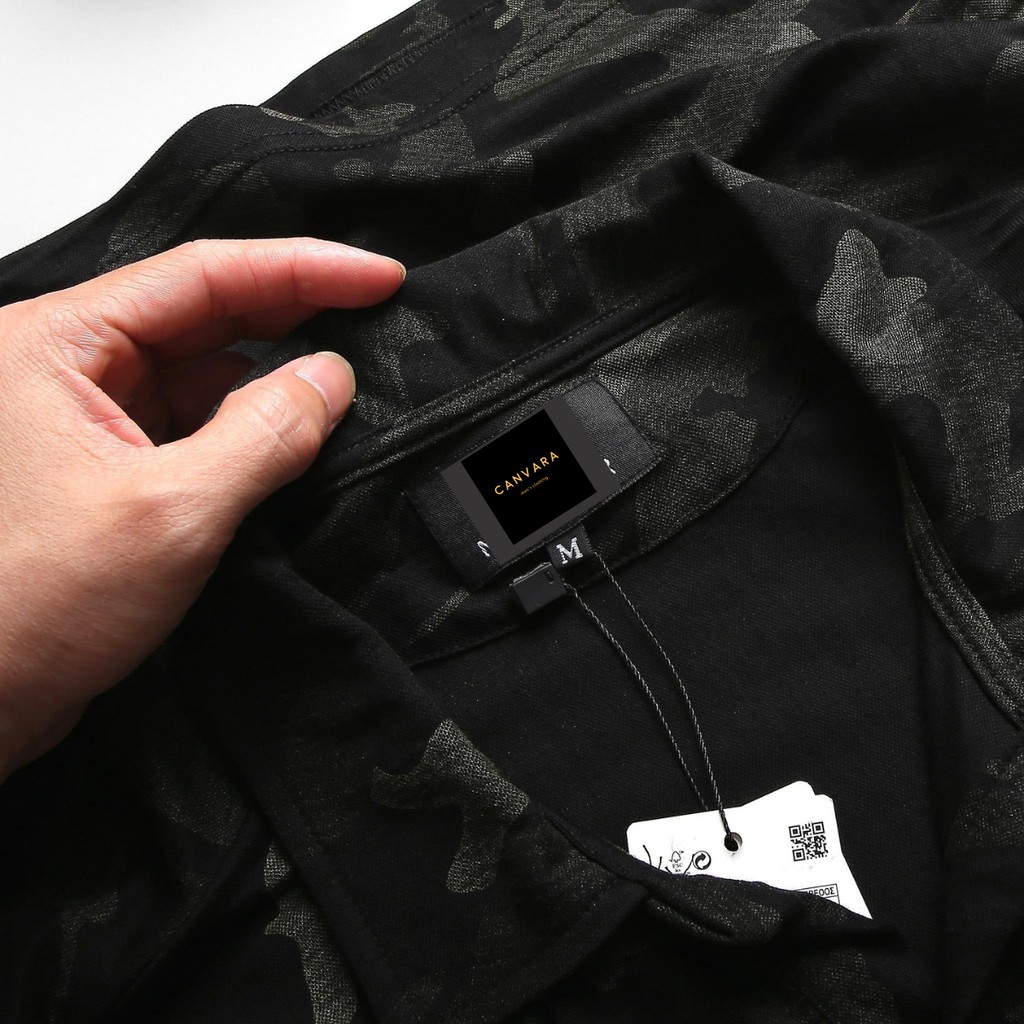 Bộ Quần Áo Thun Camo Cổ Bẻ Cotton Siêu Co Giãn Thoáng Mát B6