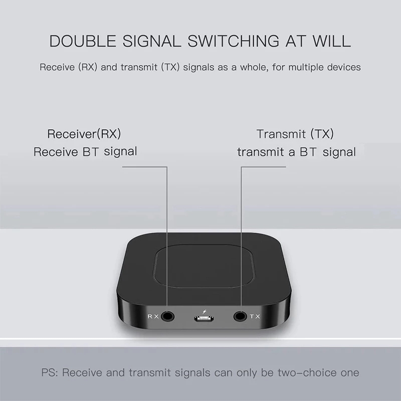 Bộ Thu Phát Âm Thanh Bluetooth 5.0 2 Trong 1 Bt13 3.5mm Aux Với Màn Hình Lcd Hỗ Trợ Rảnh Tay Cho Tv Pc