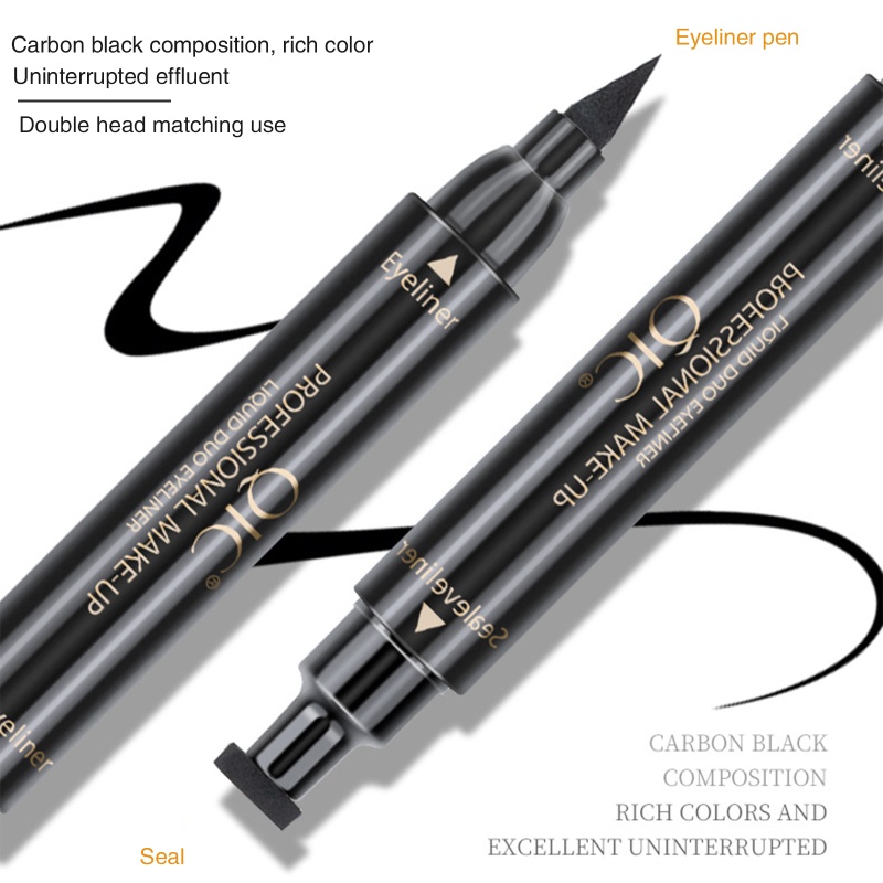 Bút Kẻ Mắt Màu Đen Chống Nước Lâu Trôi 2 Trong 1 Dành Cho Nữ