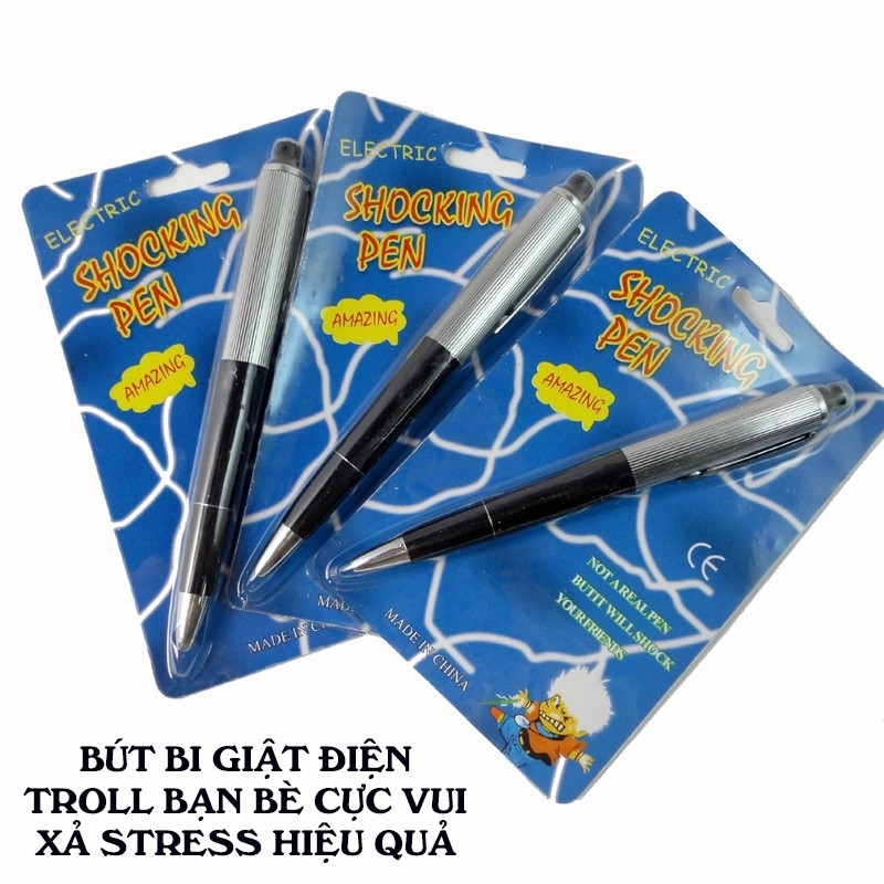 Cá Tháng Tư Đồ Chơi Ảo Thuật Troll Chơi Khăm Bạn Bè - Bút Giật Điện