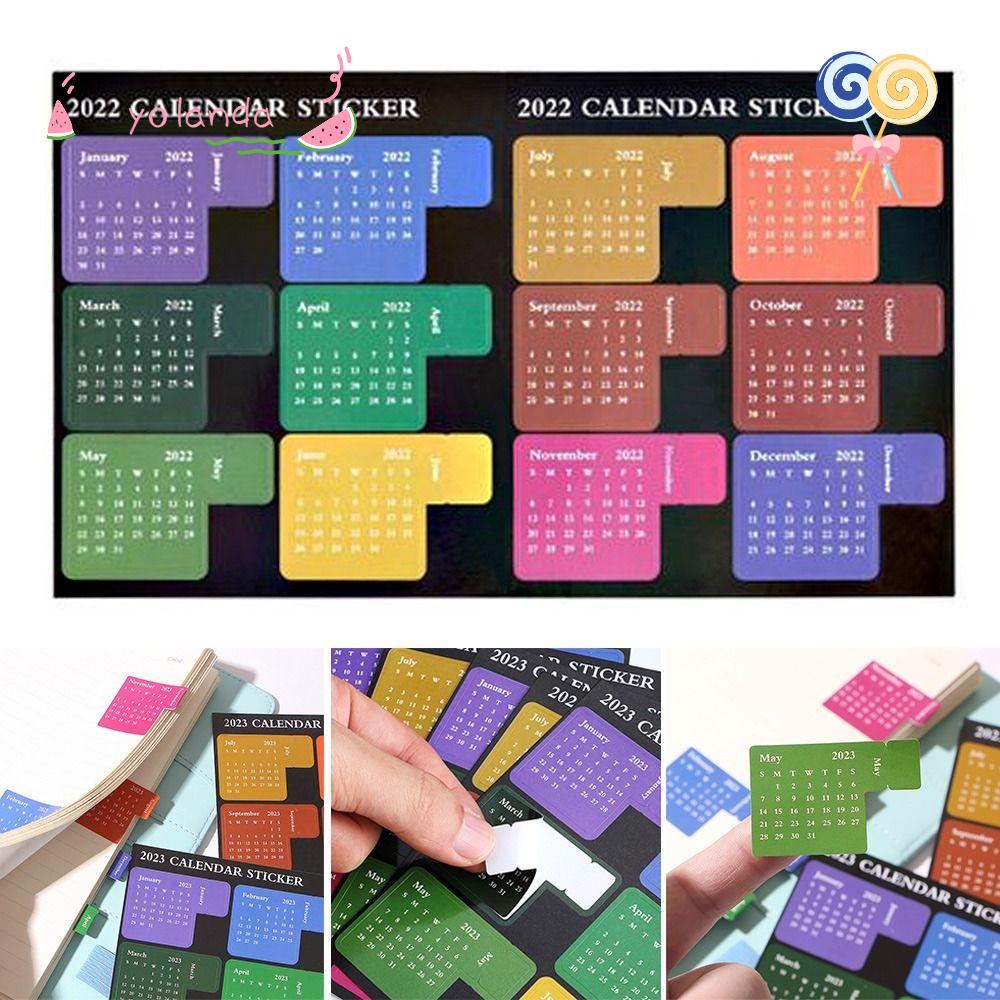 Bộ 5 Tờ Nhãn Dán Lịch Đa Năng DIY