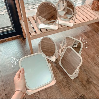 🌼[Gom ORDER KÈM ẢNH THẬT] Gương để bàn , gương decor , 2 mặt , kèm bút viết , mini , tạo điểm nhấn không gian của bạn