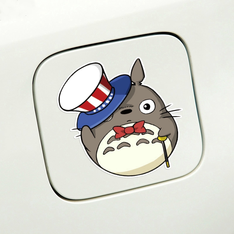Miếng Dán Đề Can Phản Quang Chống Nước In Hình Totoro Dễ Thương Trang Trí Cửa Sổ Xe Hơi / Xe Máy