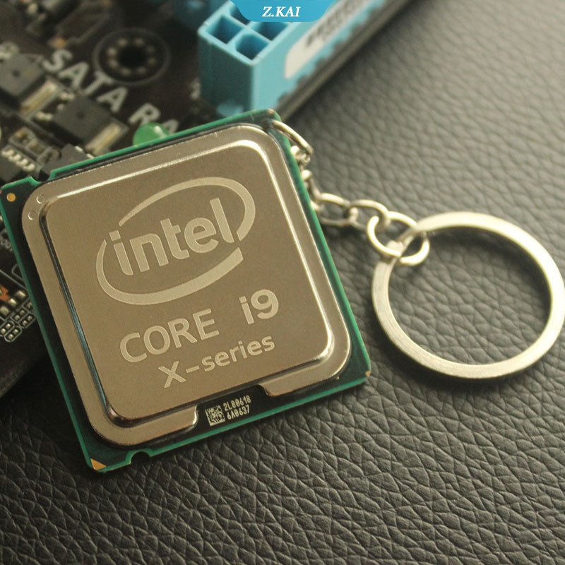 Móc Khóa Hình CPU Màu Sắc Trơn Sáng Tạo Độc Đáo