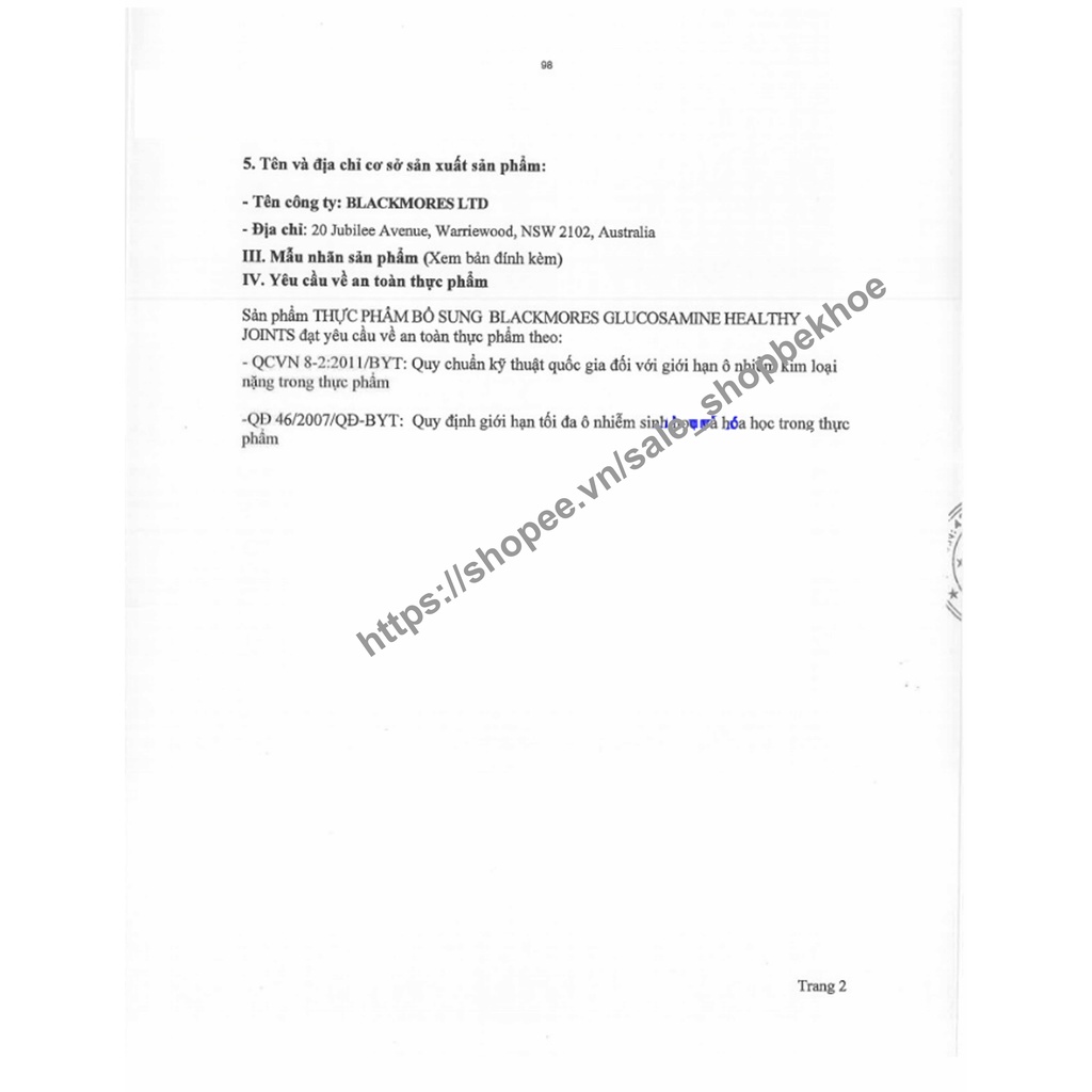 Glucosamine Blackmores Sulfate 1500 One-A-Day - Viên xương khớp Glucosamin blackmores