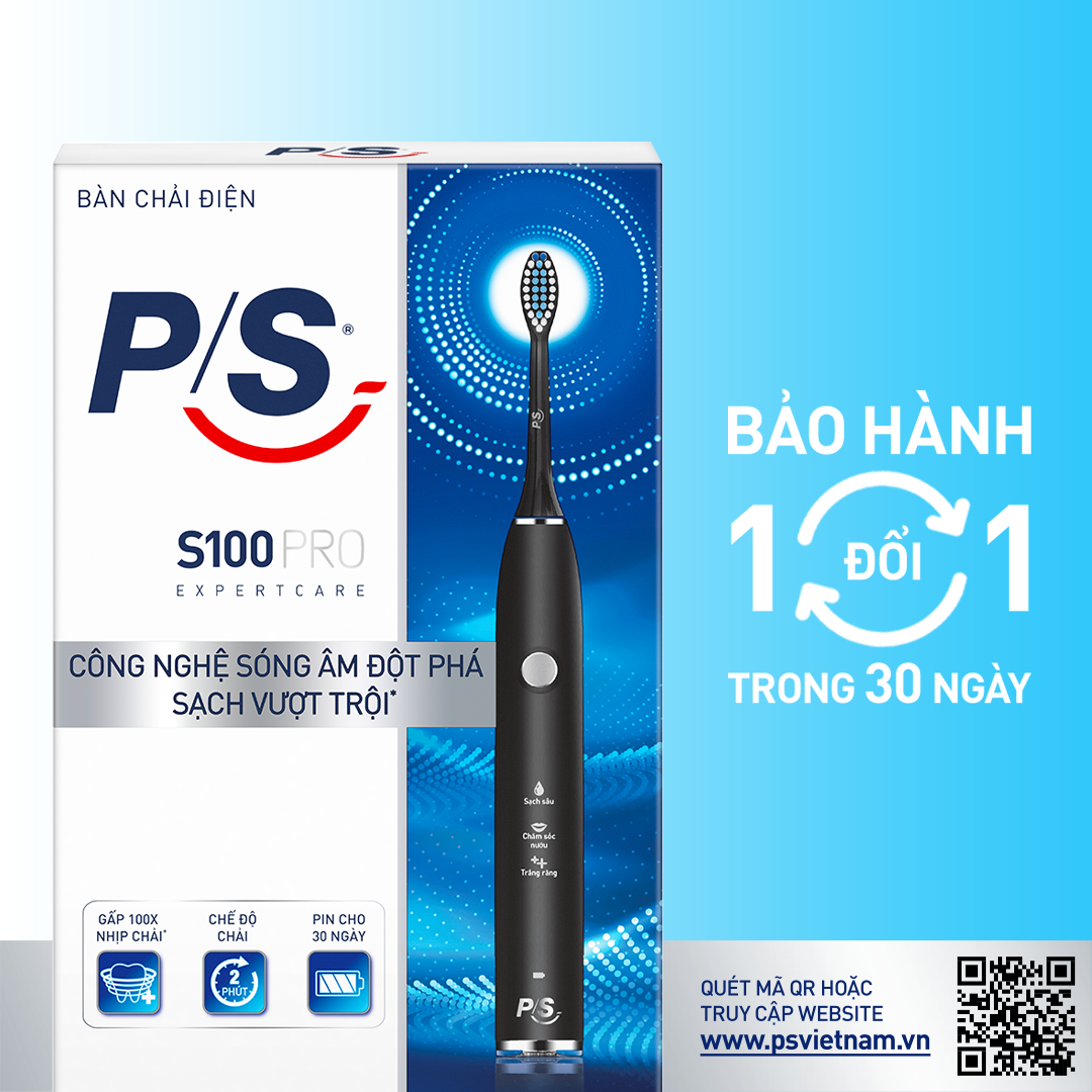 Bàn chải điện p s s100 pro - công nghệ sóng âm, chải sạch mảng bám tới 10x - ảnh sản phẩm 7