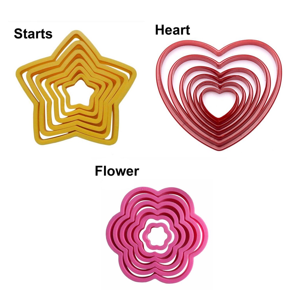 Set 6 Khuôn Cắt Bánh Quy Hình Cây Thông Giáng Sinh DIY