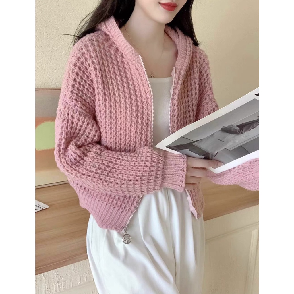 Áo len mũ trơn nhẹ nhàng ngọt ngào trẻ trung năng động DA88