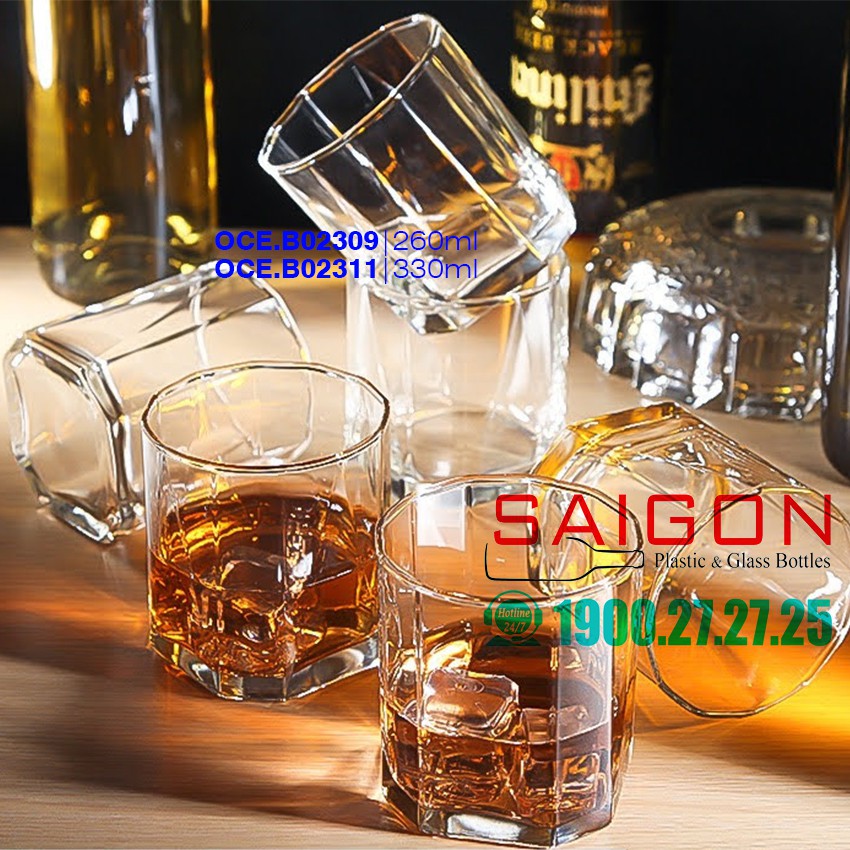 Ly Thủy Tinh Ocean Pyramid Rock 260ml | 330ml , Nhập Khẩu Thái Lan | BigBuy360 - bigbuy360.vn