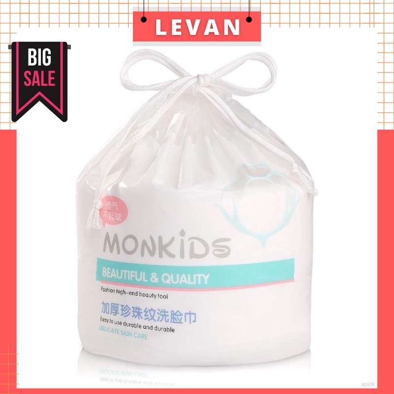 Khăn lau mặt mềm khô &amp; ẩm dùng 1 lần chăm sóc da Monkids