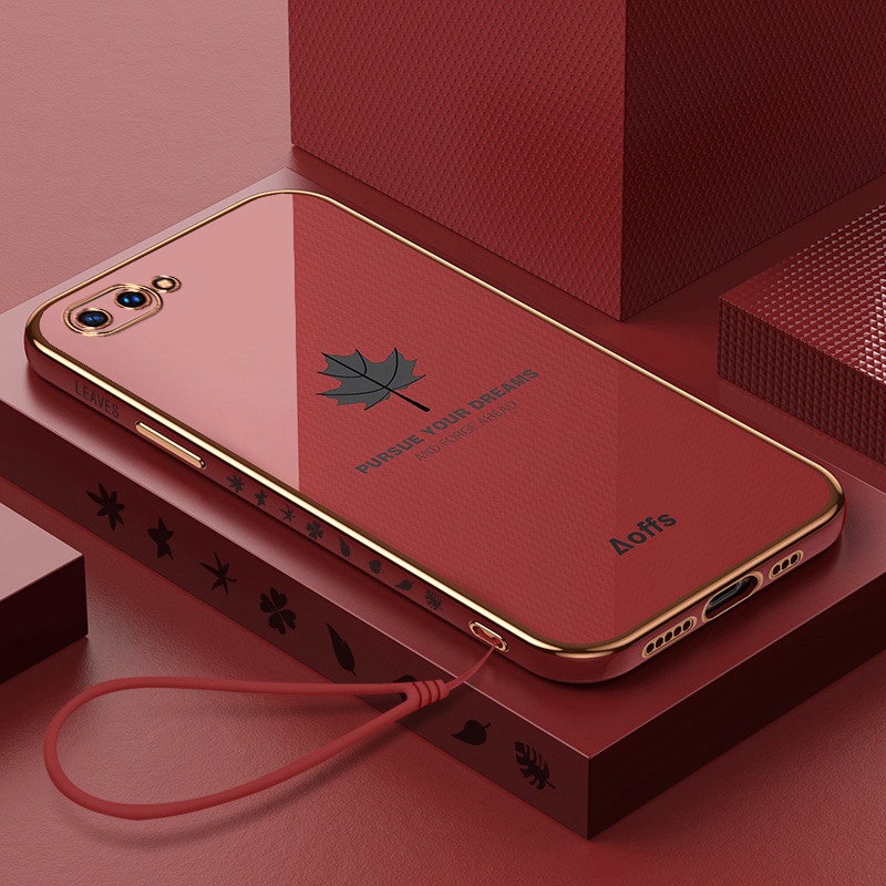 ốp lưng điện thoại mạ sang trọng tương thích với Cho OPPO A3S A5 A5S / A16 / A15 / A15S / A12 / A12E / A9 / A7 / A5 2020 Vỏ silicon mềm TPU có dây buộc case