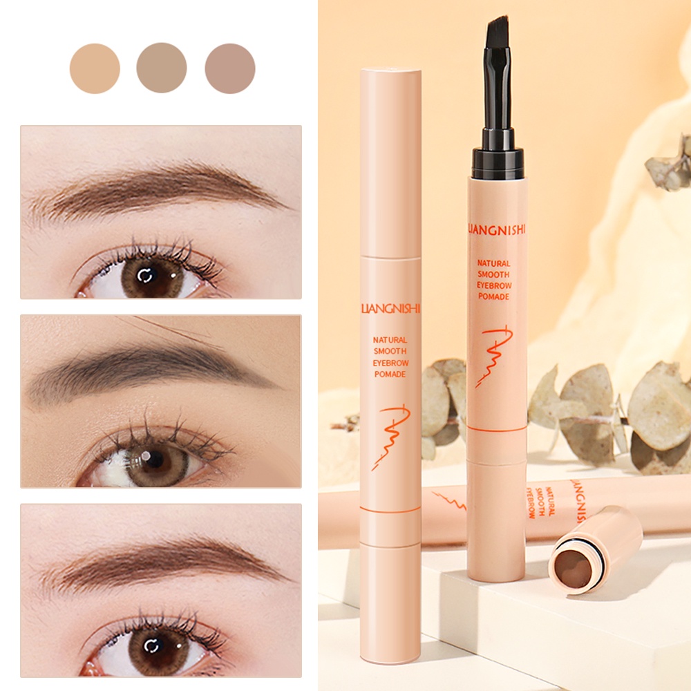 Bút Chì Kẻ Lông Mày Ba Màu Chống Nước Lâu Trôi