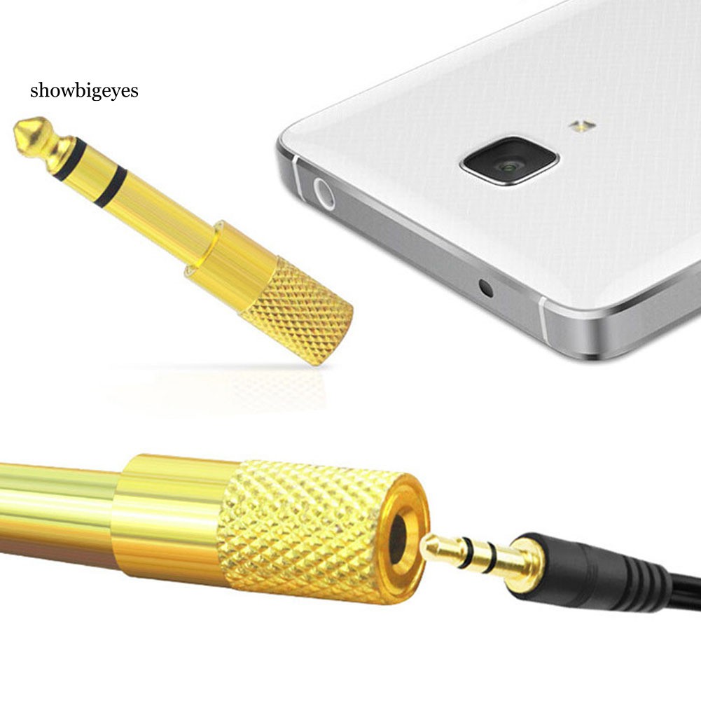 Đầu Nối Chuyển Đổi Âm Thanh Từ Giắc Cắm 6.5mm Sang Ổ Cắm 3.5mm Chuyên Dụng