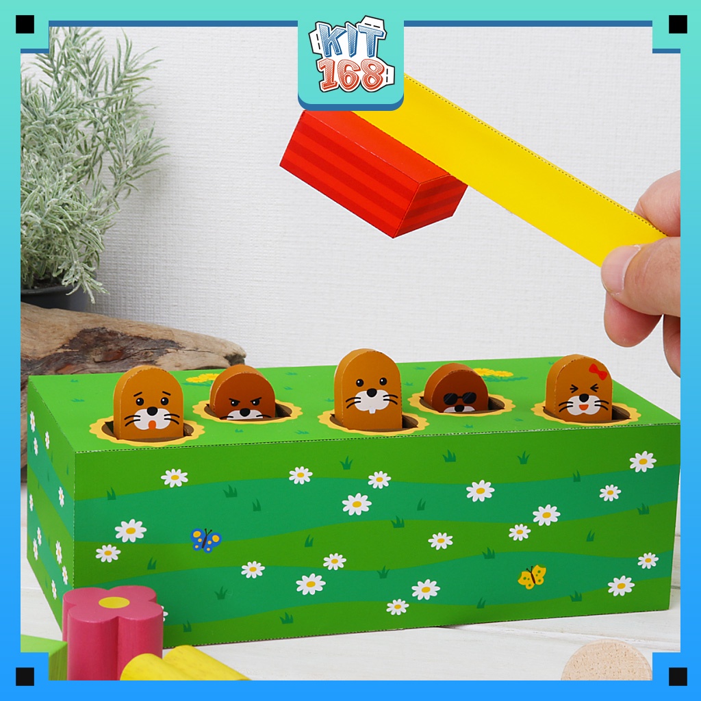Mô hình giấy đồ vật đồ chơi Trò chơi đập Chuột Chũi