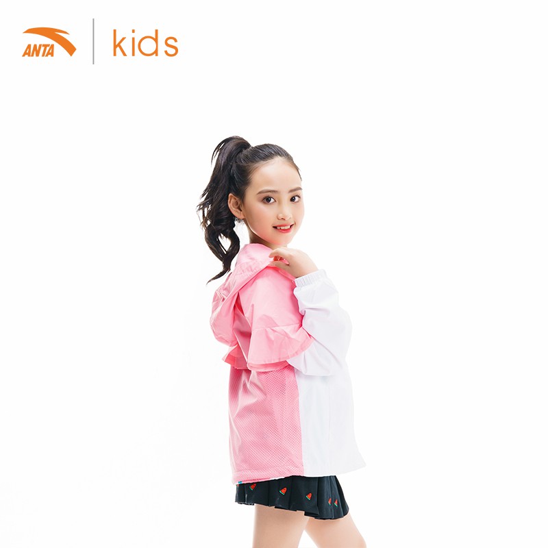 Áo khoác bé gái Anta Kids tay bèo xinh xắn 362017642-1