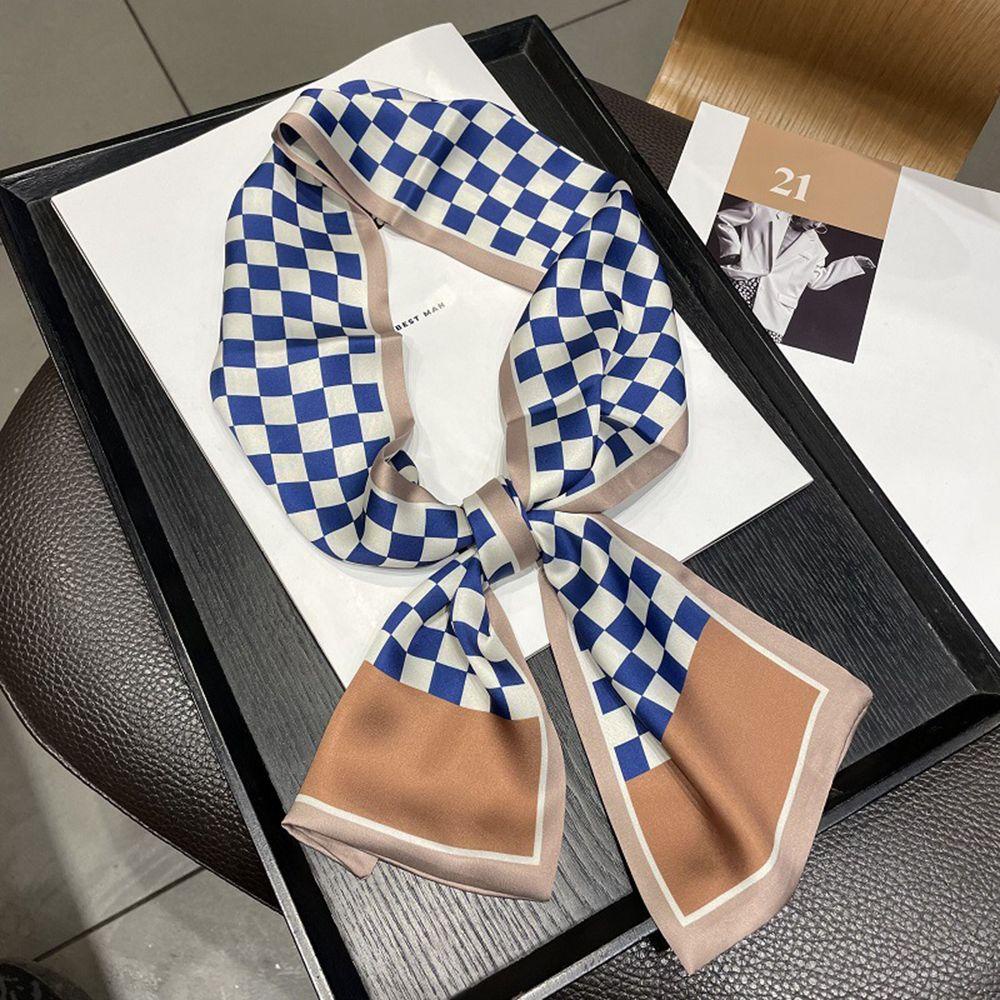 Mocho Khăn Choàng Cổ Có Dây Ruy Băng Dài In Chữ Cho Nữ