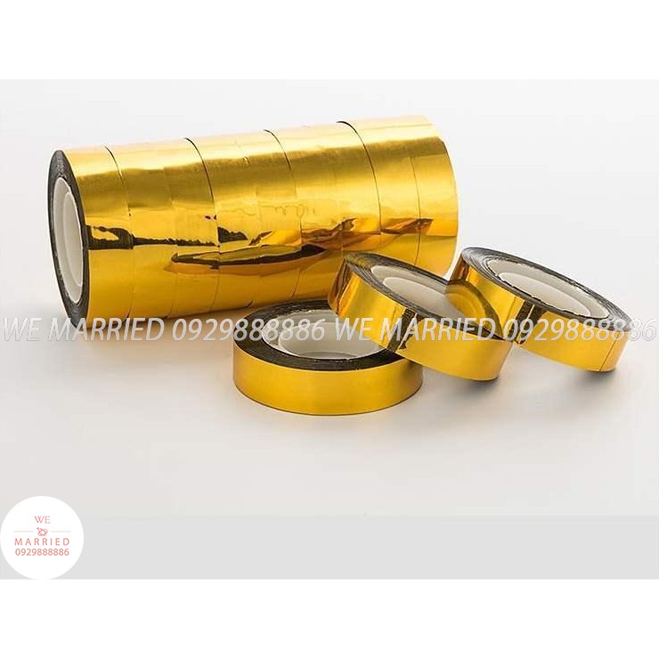 Cuộn bo viền vàng gold dài 100m