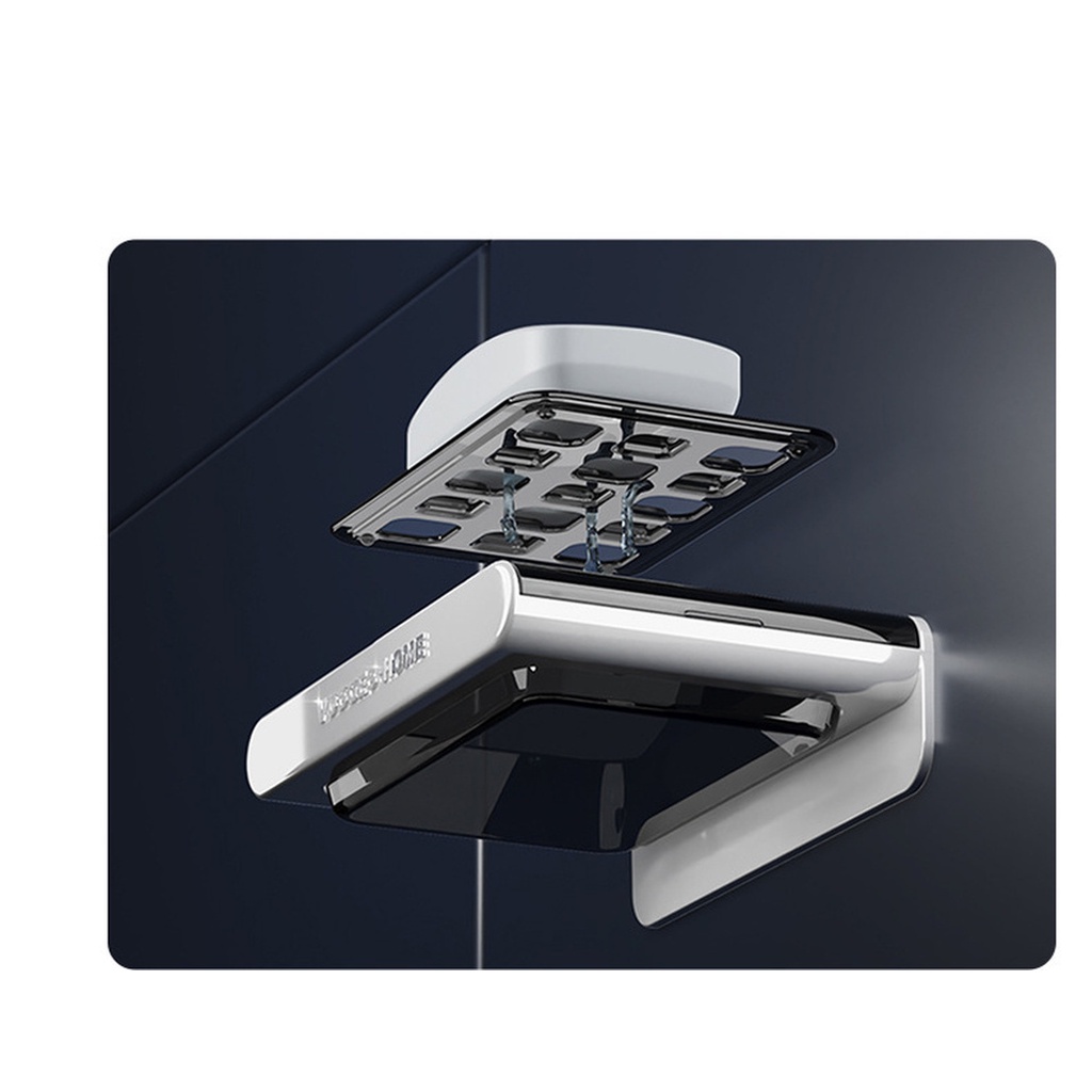 Giá Đựng Xà Phòng Gắn Tường Không Cần Khoan Lỗ Sang Trọng Tiện Dụng Cho Nhà Tắm