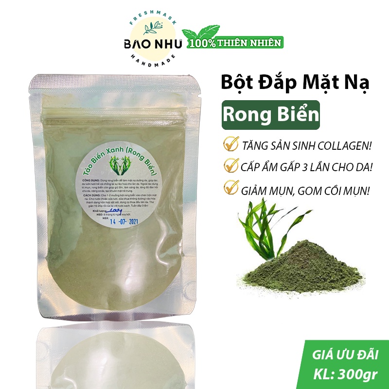 Mặt Nạ Tảo Biển Handmade - Cấp Ẩm, Phục Hồi Tổn Thương Mụn