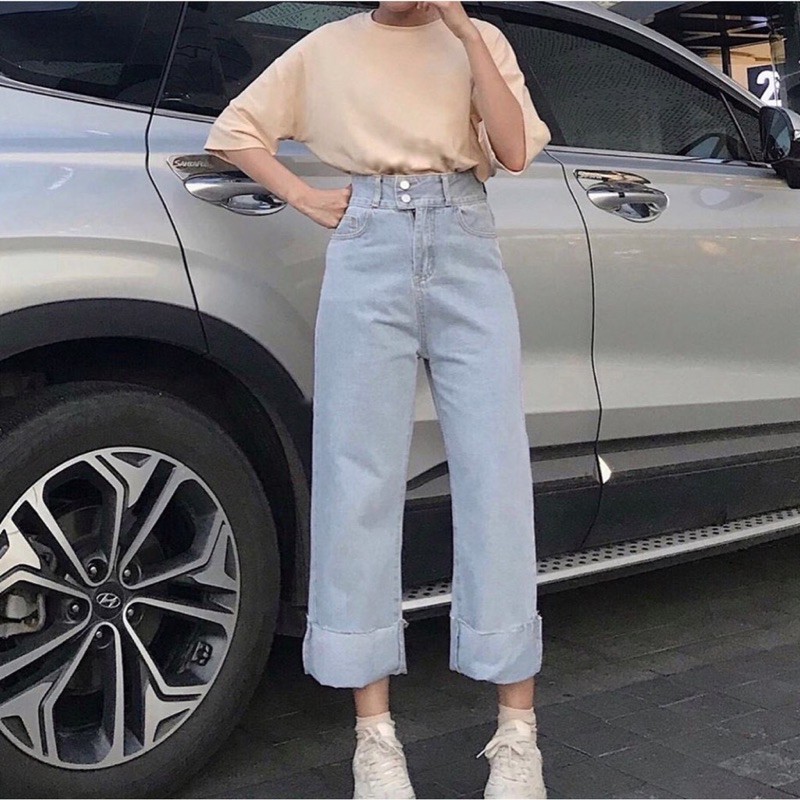 QUẦN JEANS ỐNG RỘNG BASIC