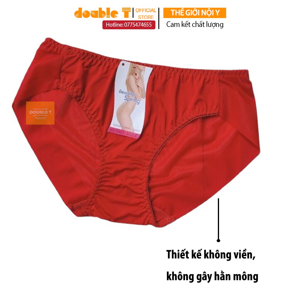 Quần lót nữ không viền mông Double T thun lạnh, cao cấp 45-80kg