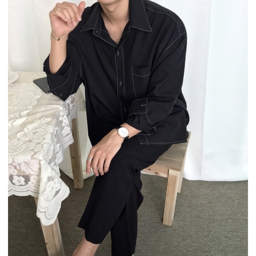 ÁO SƠ MI CHUOT TRANG Yarn KKL tay dài | BigBuy360 - bigbuy360.vn