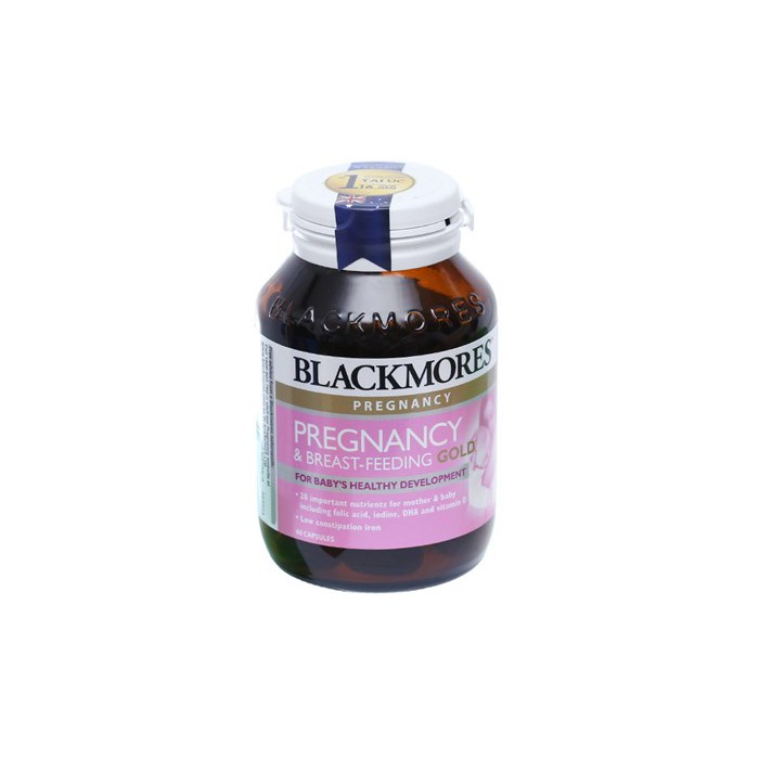[Nhập khẩu chính hãng] Blackmores Pregnancy &amp; Breast Feeding Gold - Vitamin, khoáng chất cho phụ nữ mang thai, blackmore