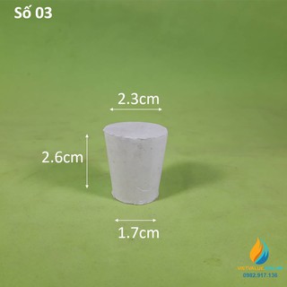 5 Chiếc nút cao su số 3 nắp bình,đáy lớn 23mm, đáy bé 17mm, cao 26mm