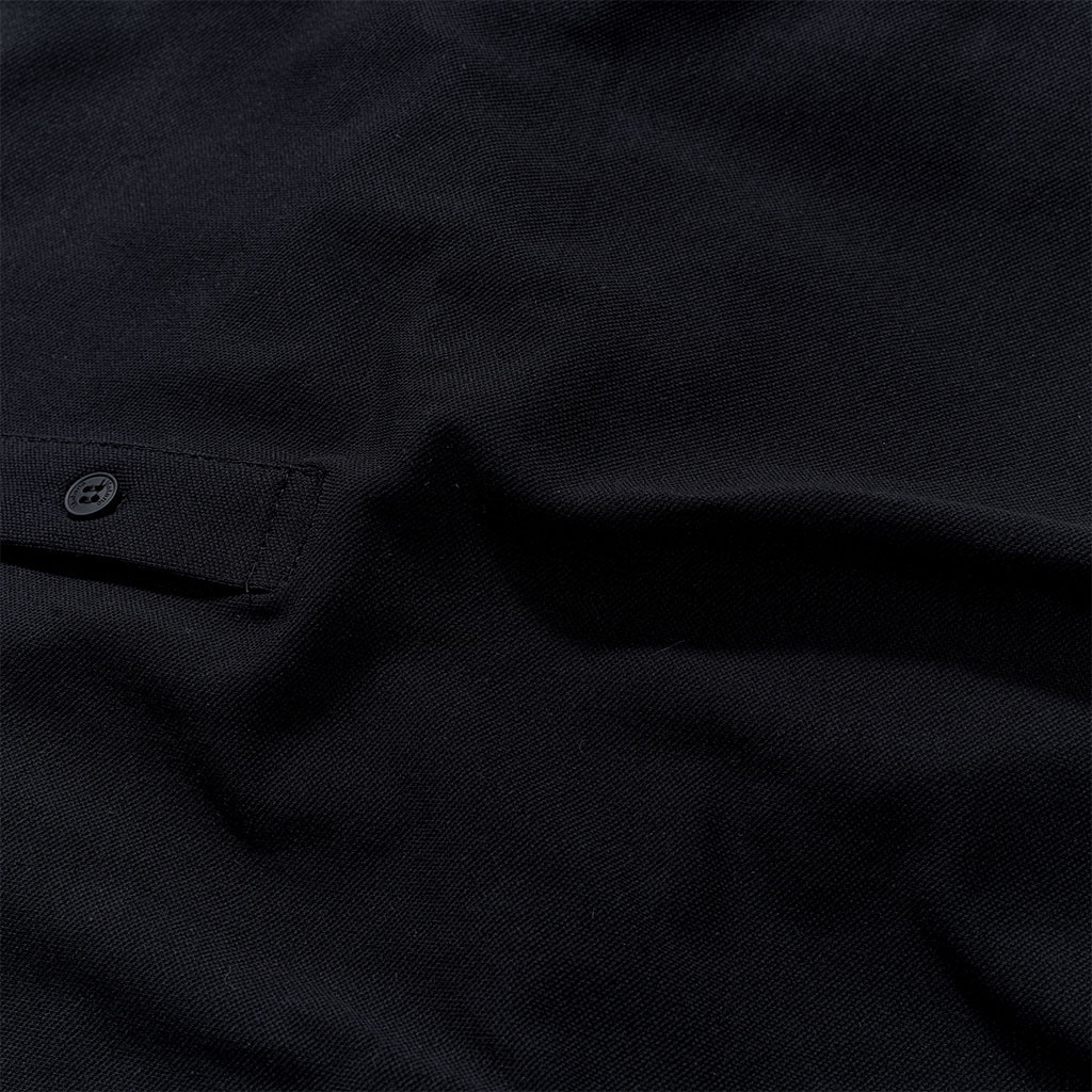 Áo phông polo nam đen có cổ MATANO 029 - Áo thun nam cổ trụ bẻ, vải cá sấu cotton cao cấp, bo cổ dệt họa tiết loang đẹp