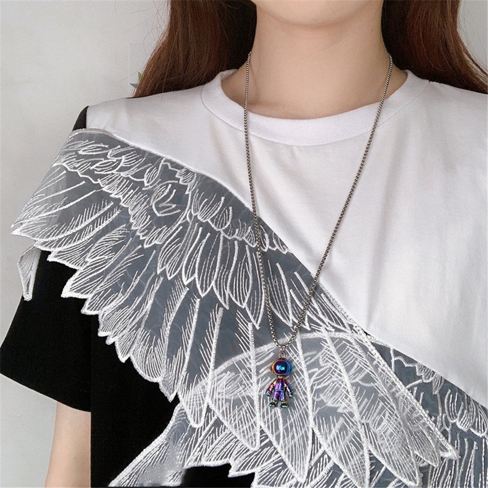 Vòng cổ mặt hình phi hành gia nhiều màu sắc thời trang sành điệu cho nam/nữ Yanqueens Đồ trang sức