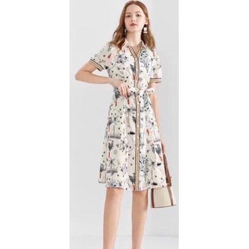 Đầm sơmi công sở nữ có kèm belt vnxk
