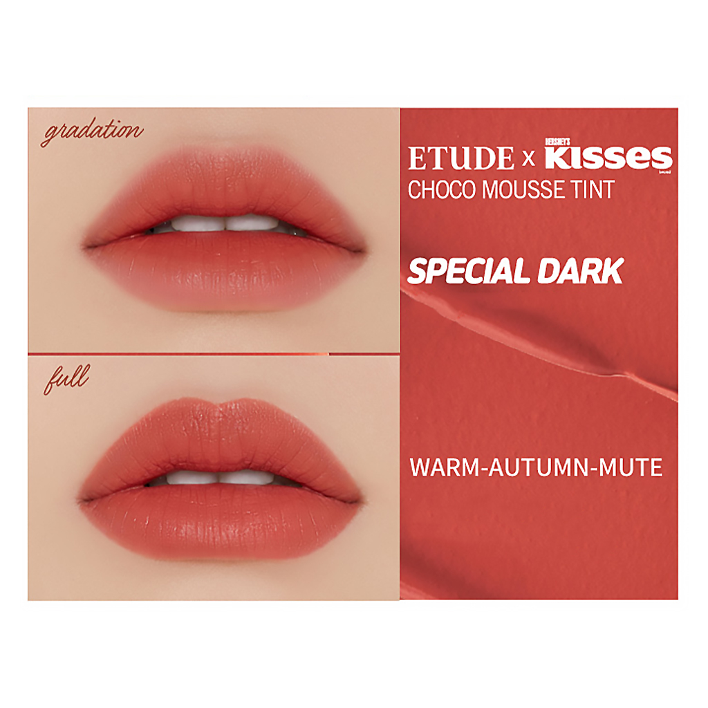 Son tint ETUDEHOUSE HERSHEY's Kisses Choco Mousse 4g với 3 màu sắc lựa chọn | BigBuy360 - bigbuy360.vn