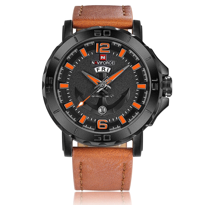 Đồng hồ đeo tay NAVIFORCE NF9122 bộ máy thạch anh phong cách quân đội thể thao thời trang thường ngày dành cho nam
