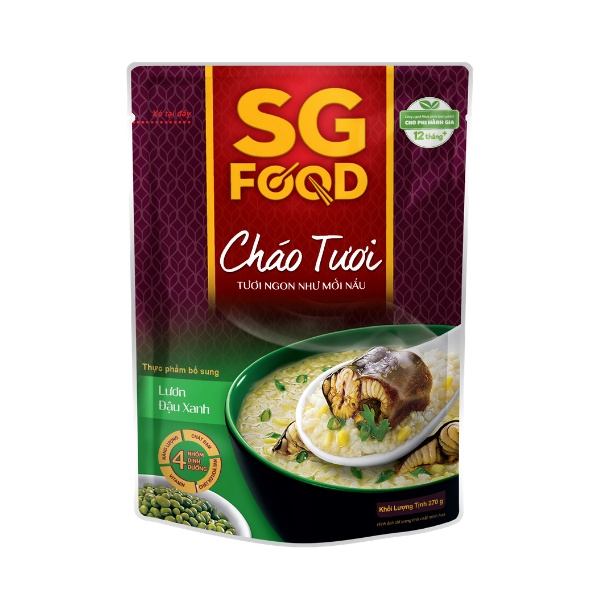 Combo 5 Cháo Tươi Sài Gòn Food 270G (Thịt Bằm, Sườn Non, Lươn, Cá Lóc, Cá Hồi)