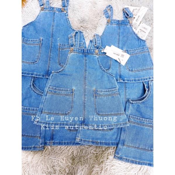 váy yếm xanh za.ra authentic ^