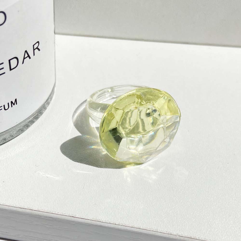Nhẫn Resin Trong Suốt Màu Kẹo Ngọt Phong Cách Châu Âu Màu Sắc|Trang Sức Vòng Đeo Tay Thời Trang Sành Điệu Cho Nữ