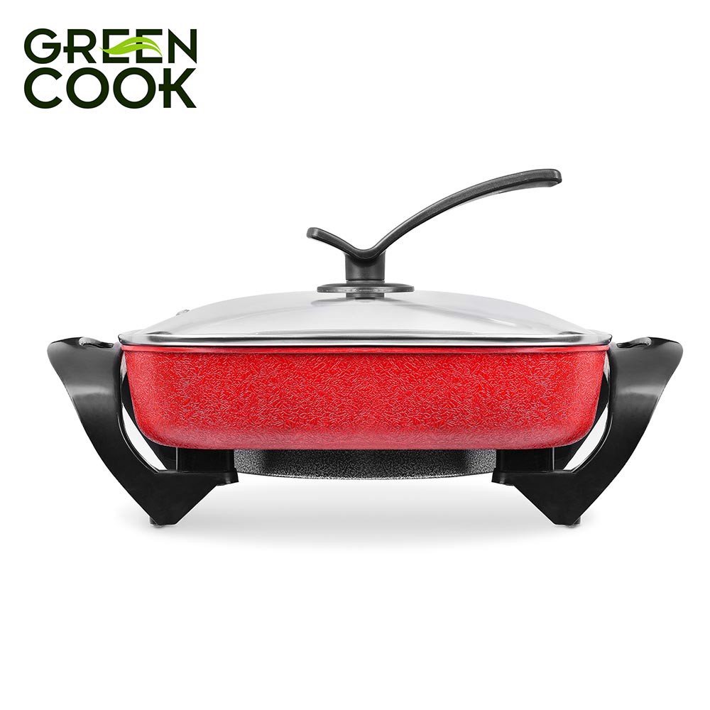 NỒI LẨU, NƯỚNG ĐIỆN ĐA NĂNG GREEN COOK 5 LÍT 30CM