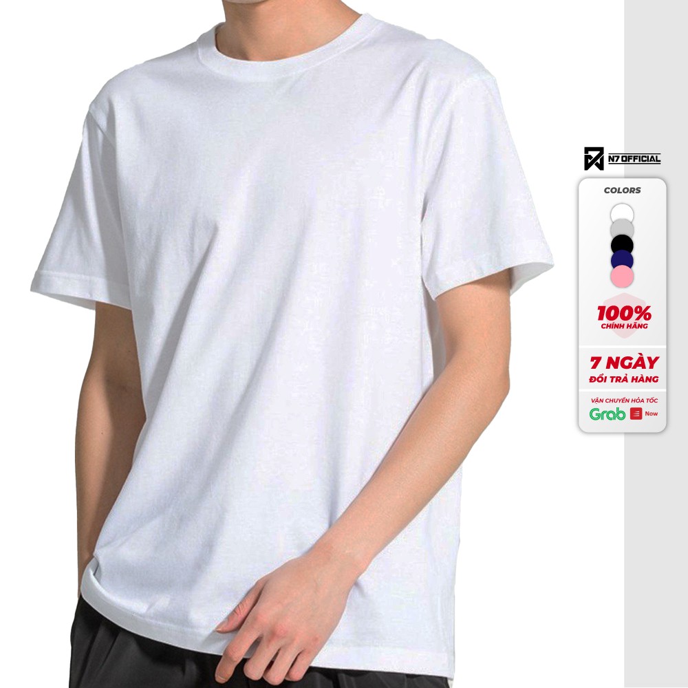 Áo thun trơn nam N7 5 màu phông basic tee ngắn cổ tròn cộc tay cao cấp cotton 100% hàng hiệu unisex dáng thể thao