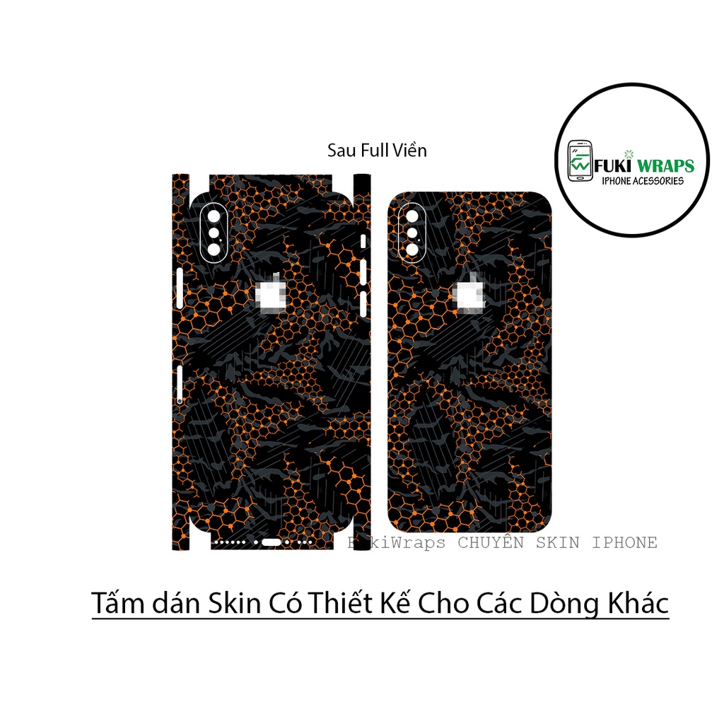 Tấm dán Skin Mặt Sau FULL VIỀN Dành Cho 13 Pro Max ,12 Pro Max ,11 Pro Max ,X , XS, XR ,XS MAX - FukiShop