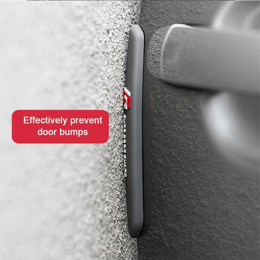 Bộ 6 Miếng Dán Bảo Vệ Cạnh Cửa / Gương Chiếu Hậu Xe Hơi REBUY1 Bằng PVC Chống Va Chạm