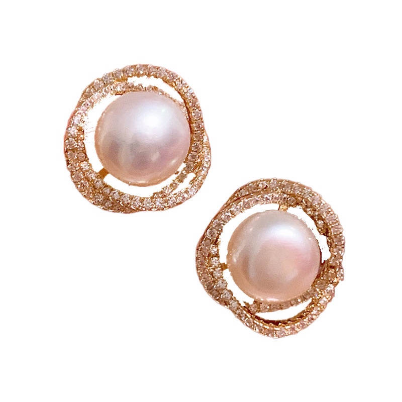 Khuyên tai nữ đính ngọc trai sang trọng