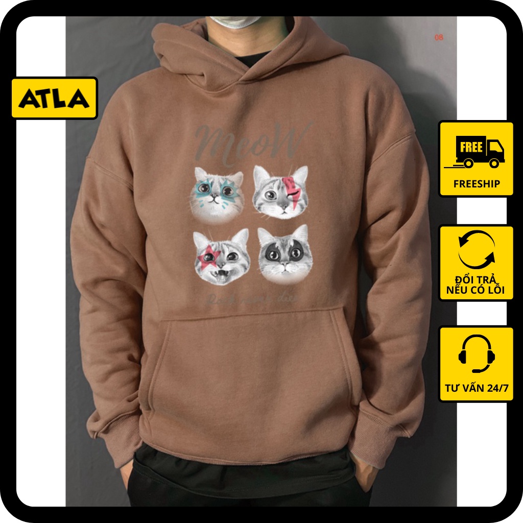 Áo Hoodie Unisex đôi form rộng nam nữ Rock Never Dies vải Nỉ Bông-TDA08