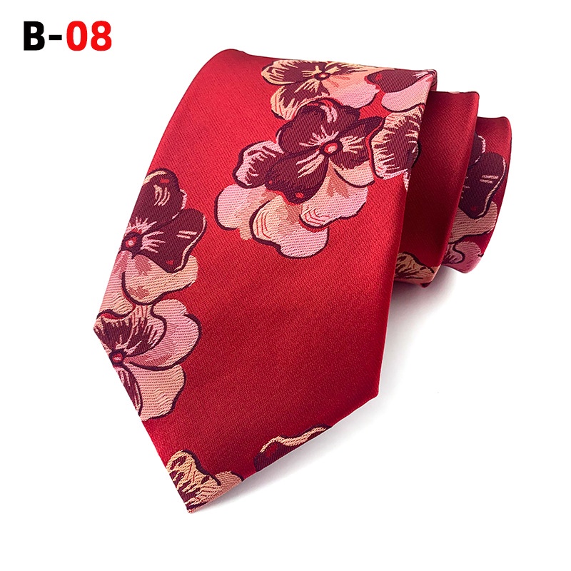 Cà Vạt Họa Tiết Hoa Bản Lớn Bằng Polyester Phong Cách Paisley Thời Trang Mới Dành Cho Nam [Giao Hàng 24 Giờ]
