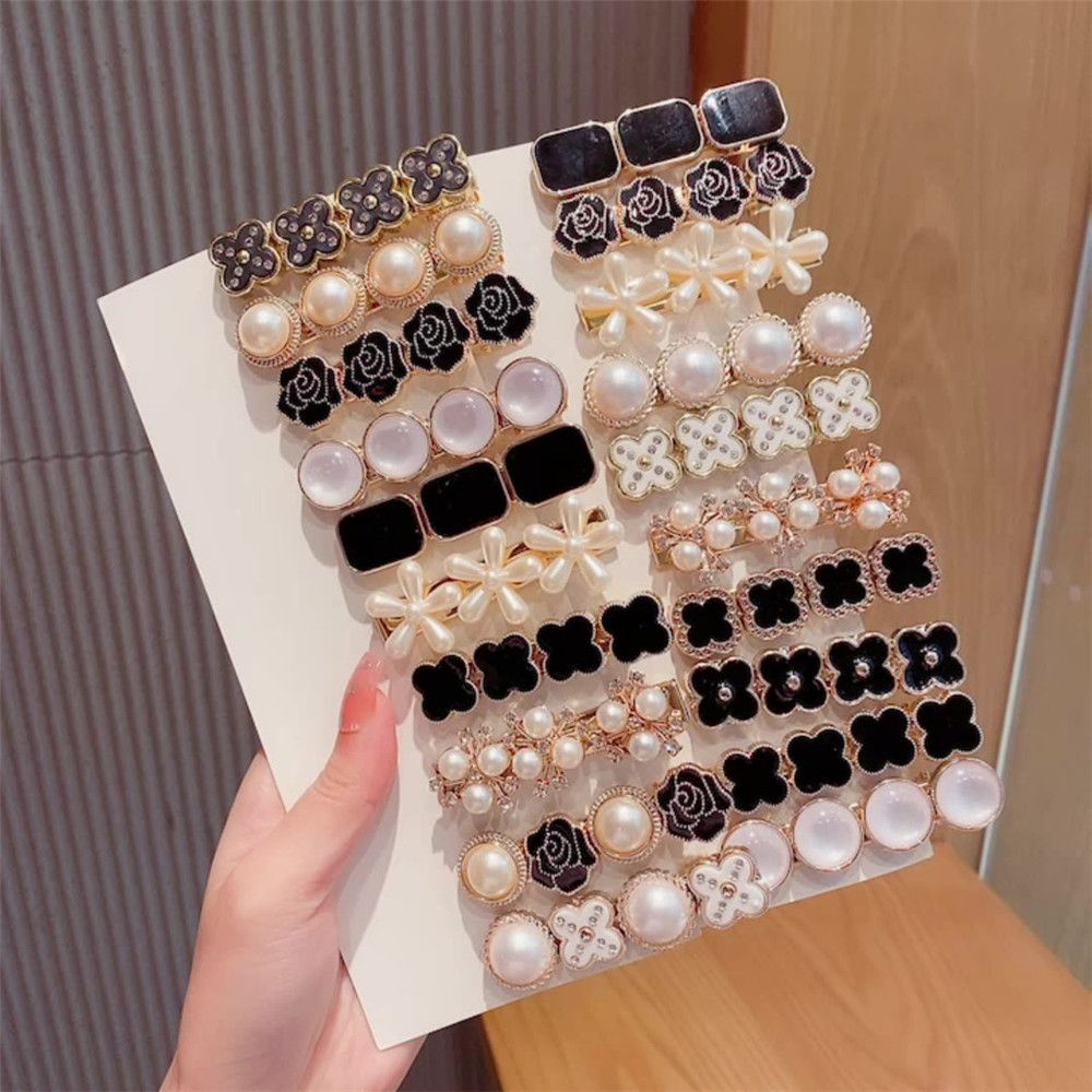 Kẹp Tóc Đính Hoa Ngọc Trai Thời Trang Phong Cách Hàn Quốc|Kẹp Tóc Hình Hoa Đính Ngọc Trai Thời Trang Cho Nữ