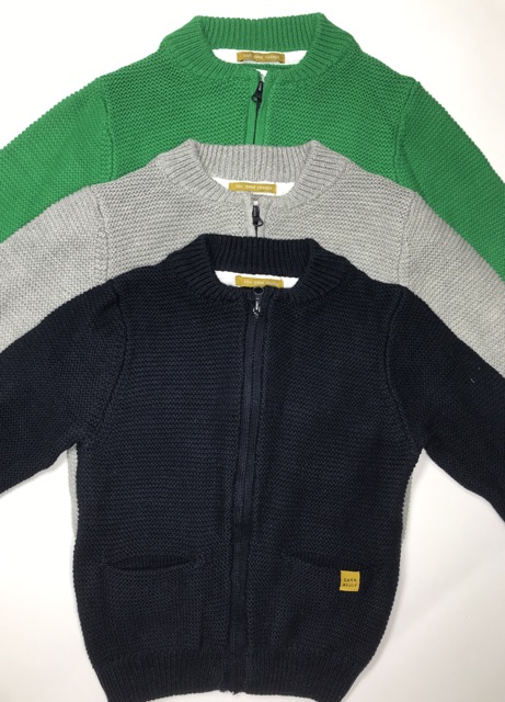 Áo len có khoá bé trai