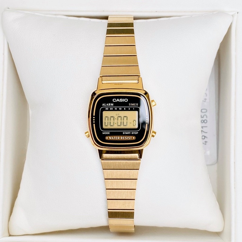 Đồng Hồ Casio Nữ LA670WGA-1DF Gold - Dây kim loại