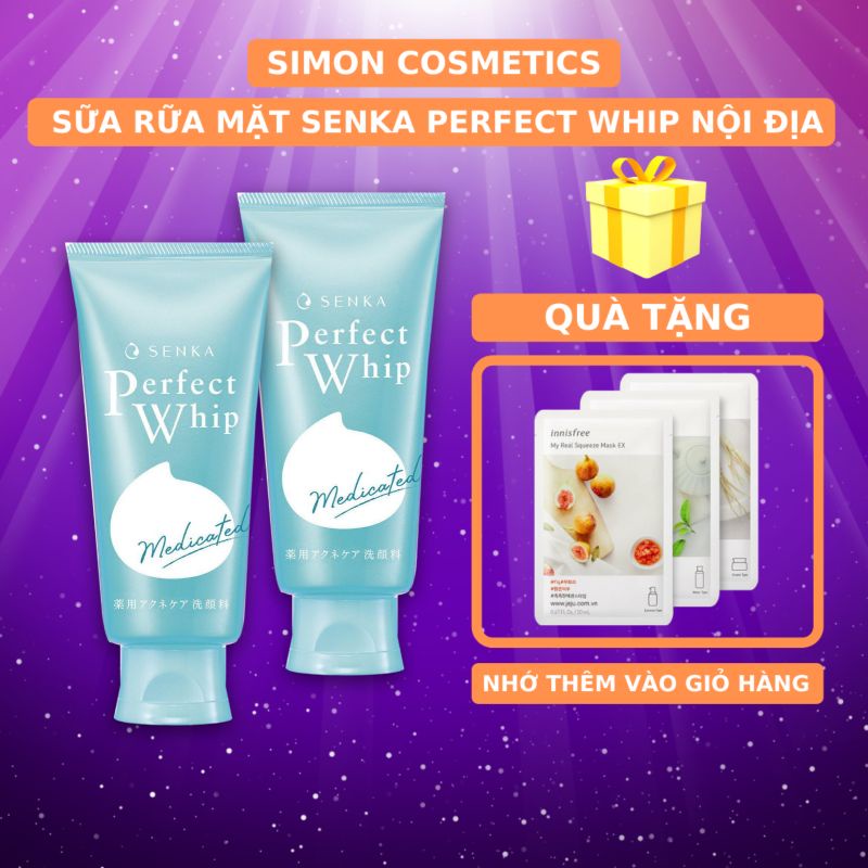 Sữa Rửa Mặt Senka Perfect Whip Medicated Bản Nội Địa Nhật